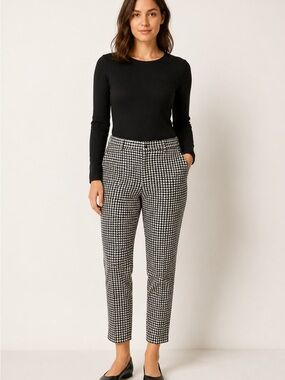 Autres Filles Black White Tweed Ankle Pants M